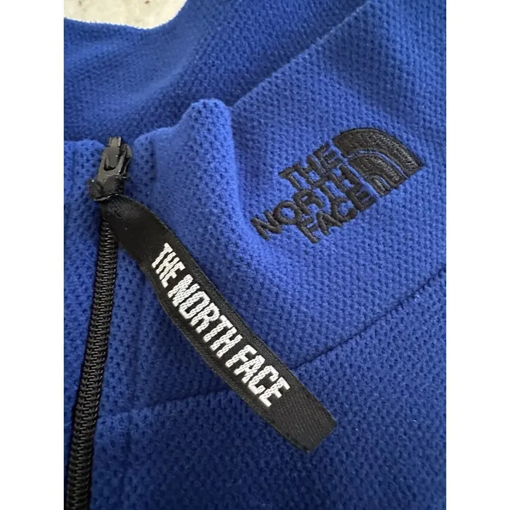 The North Face Sweater Pullover Mens Medium Mid Layer Knit 1/4 Zip Blue